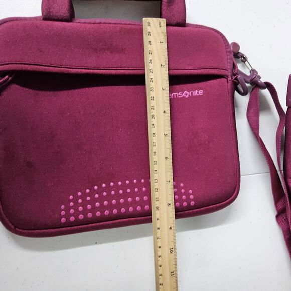 Samsonite Laptop Tablet EBook Reader Bag Carry Case Neoprene PLum Color - Picture 5 of 6